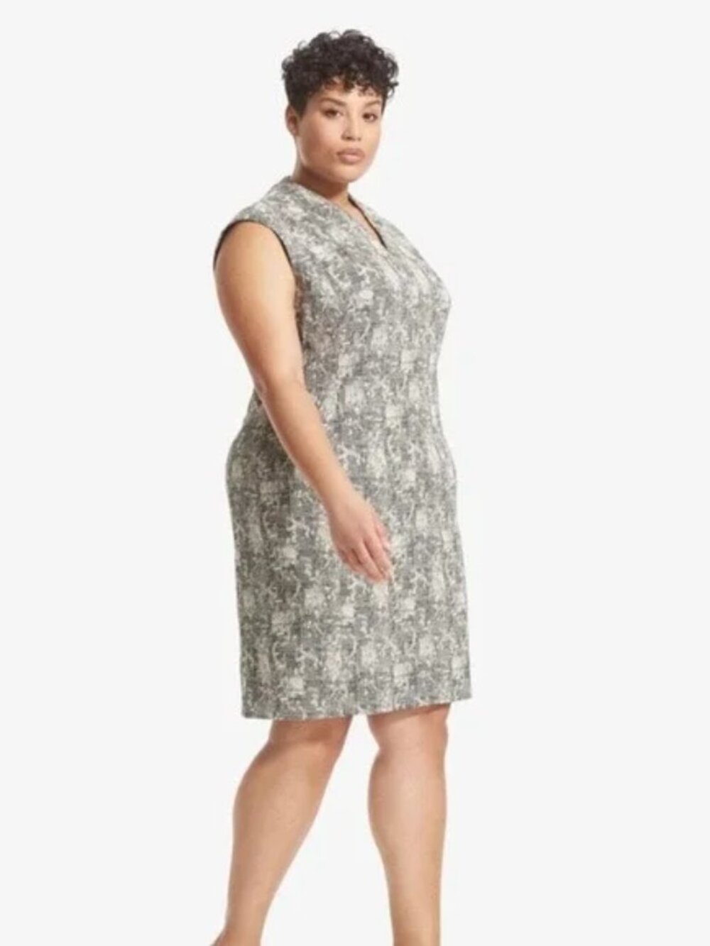 MM Lafleur Aditi Shift Dress in Crackle Print Size 14 - Picture 2 of 10